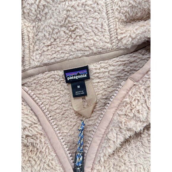 Patagonia Womens Jacket Brown Los Gatos Hooded 1/4 Zip Fleece High Pile Medium - Picture 4 of 12